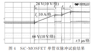 双脉冲测试参数设计与四开关Buck-Boost DC-DC变换器效率评估