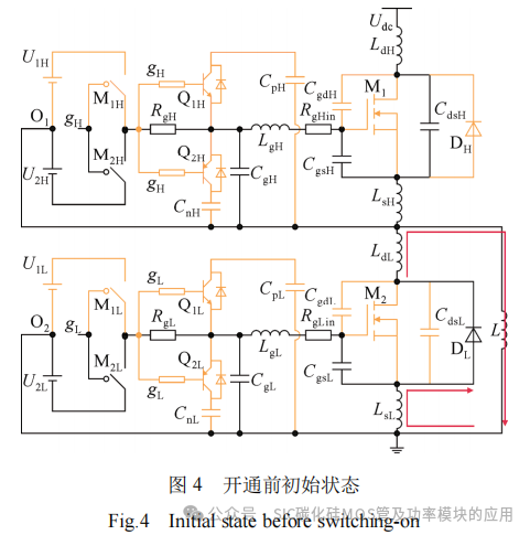 抑制SiC MOSFET桥臂串扰与栅源电压振荡的推挽式电容辅助电路分析及参数设计方法