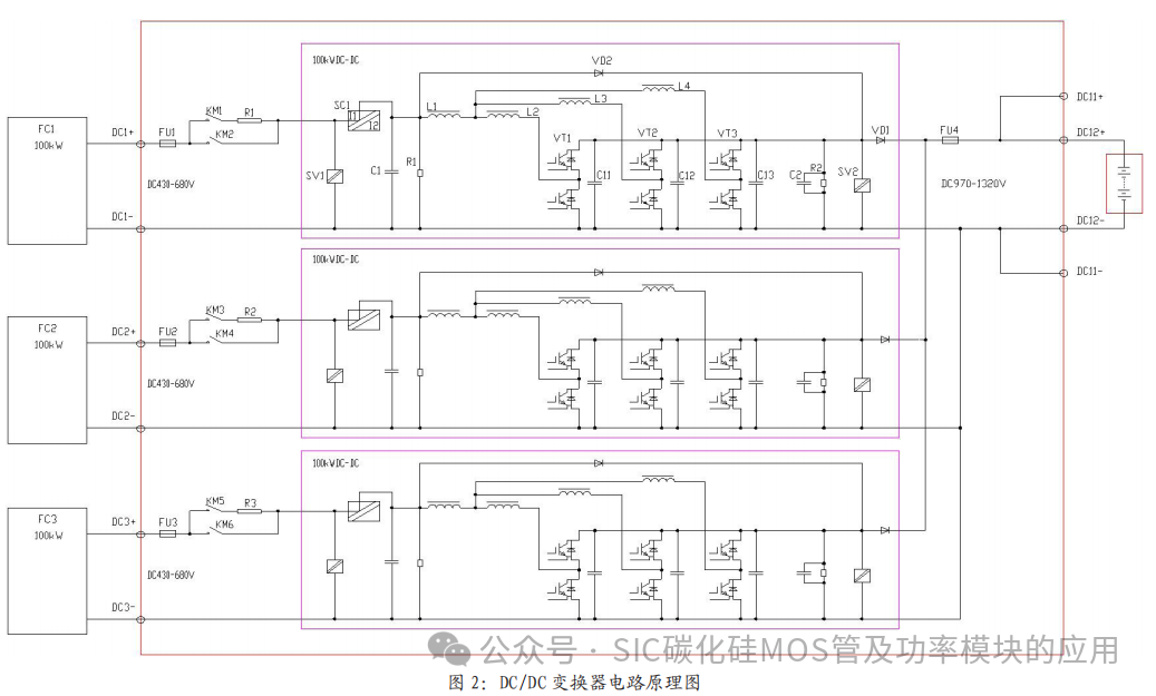 基于 SiC MOSFET的车载氢燃料电池 DC/DC 变换器设计