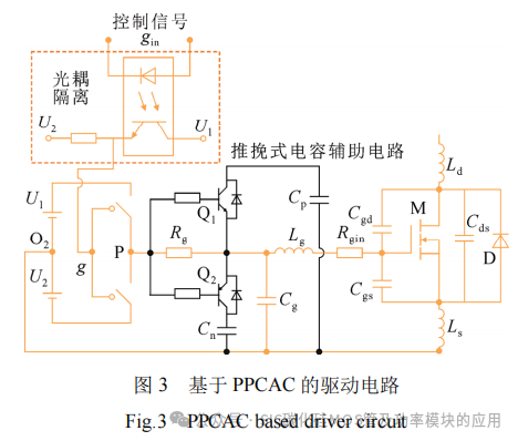 抑制SiC MOSFET桥臂串扰与栅源电压振荡的推挽式电容辅助电路分析及参数设计方法