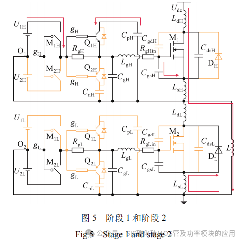 抑制SiC MOSFET桥臂串扰与栅源电压振荡的推挽式电容辅助电路分析及参数设计方法