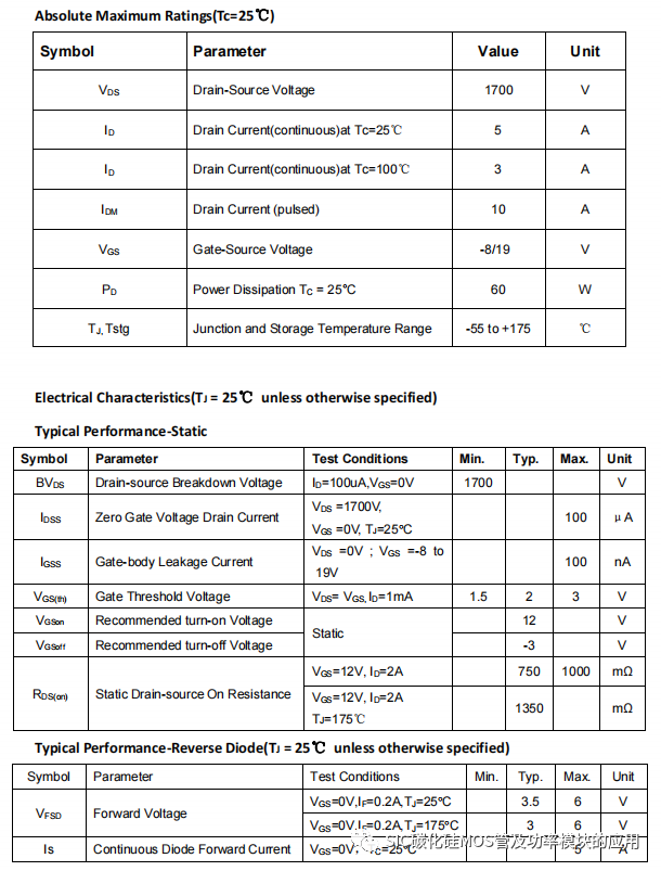 1700V碳化硅Mos芯片封装在光电耦合器(固态继电器-PhotoMOS)中